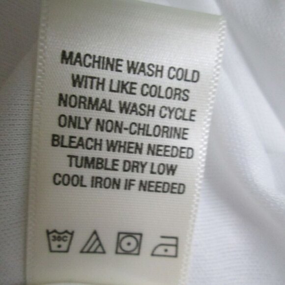 Beacon Apparel Peasant Long Sleeve V-Neck Blouse-White/Black-SP-NWT - Picture 9 of 16